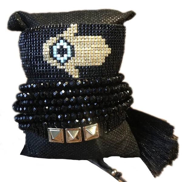 bluestar 2020 miyuki bracelet set eye jewelry black evil eye bangle set women handmade beads diy accessories